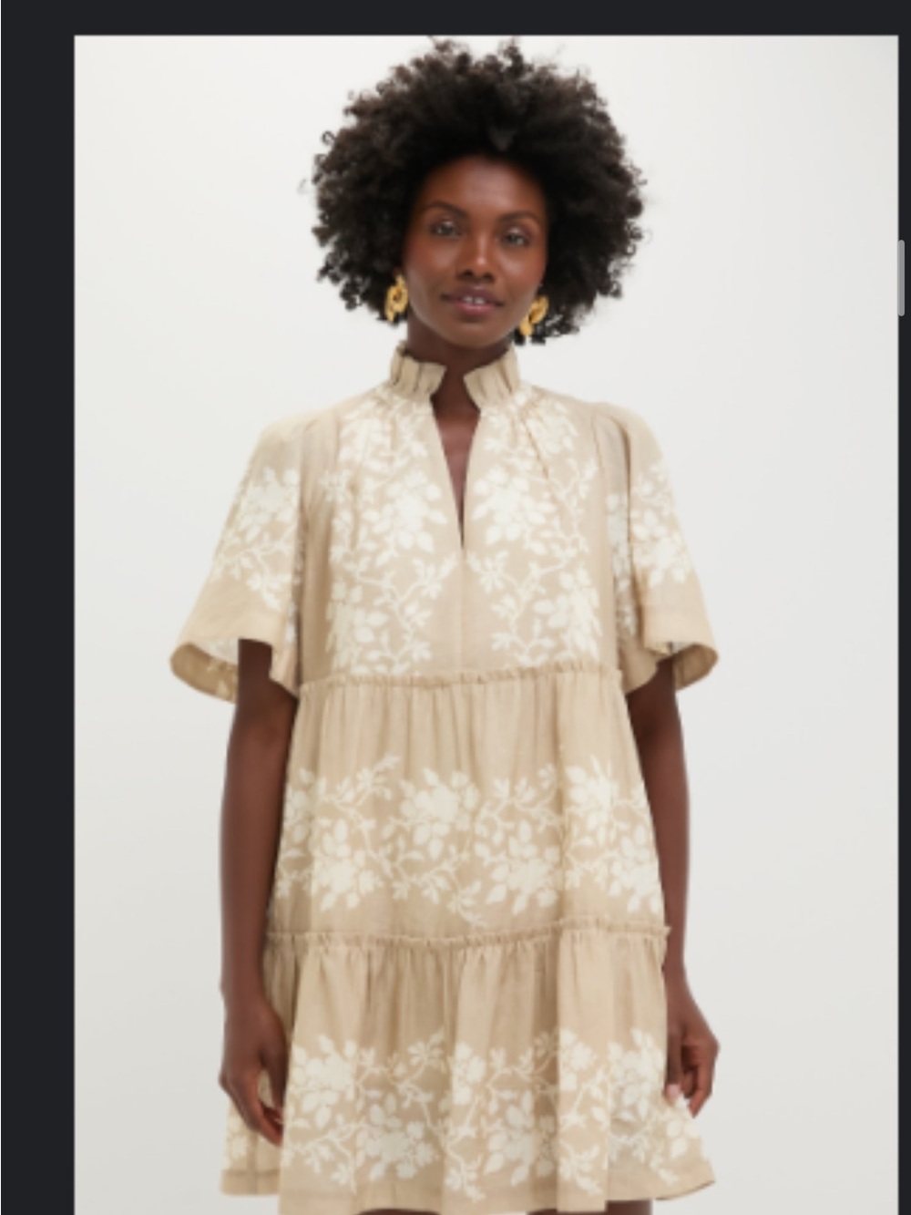 NWT Tuckernuck Beige and White Crawford Dress